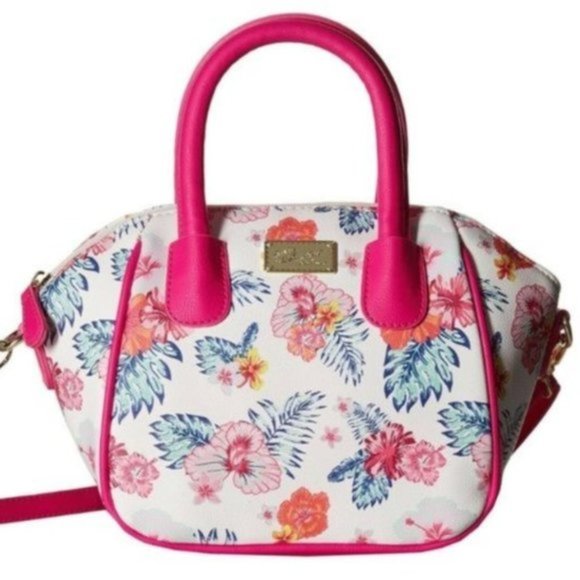 Betsey Johnson MINI FLORAL SATCHEL - Picture 2 of 9